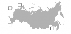 На карте обозначены объекты определяющие географическое положение россии запишите в таблицу названия
